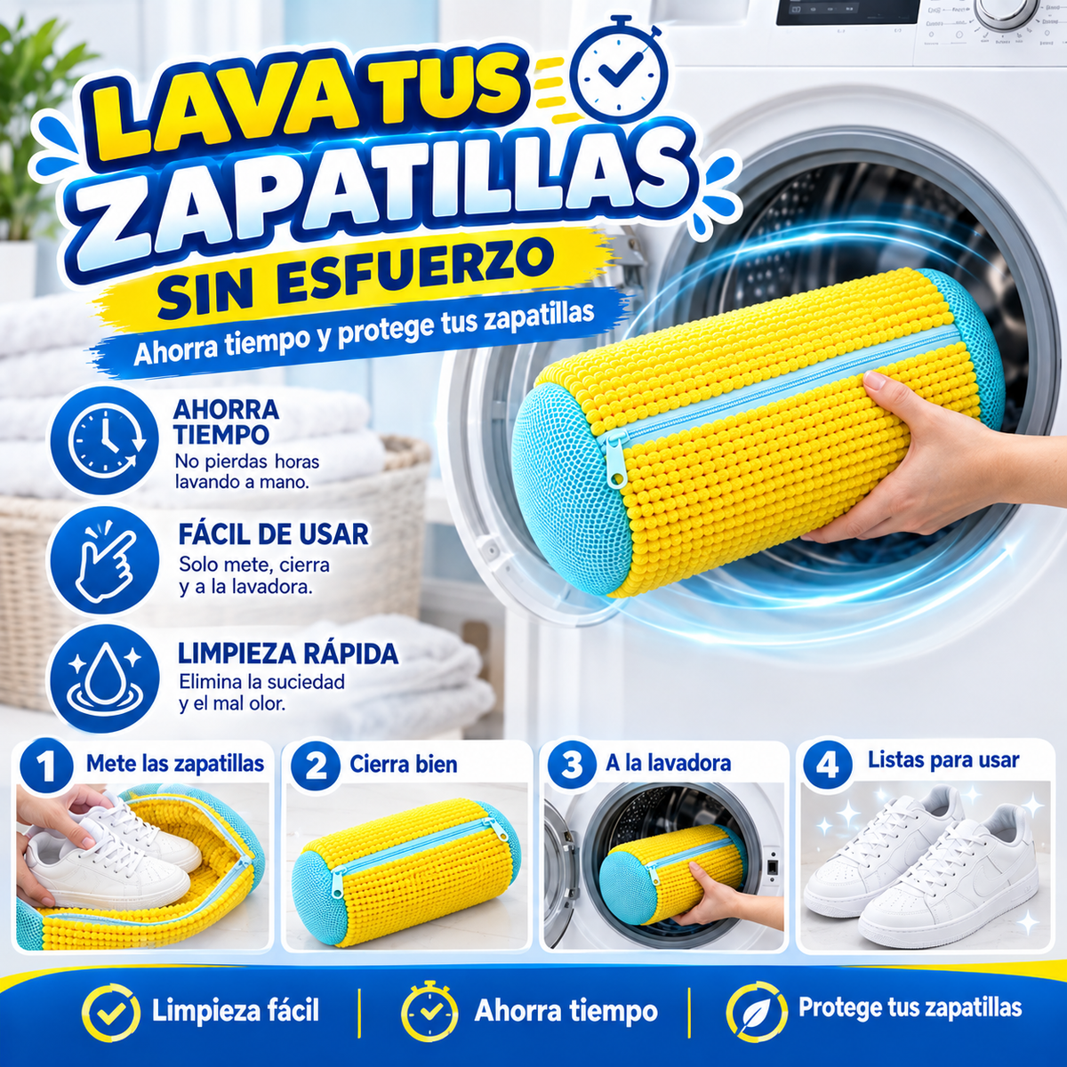 ZapasClean™ - Bolsa de Lavado Protectora para Zapatillas